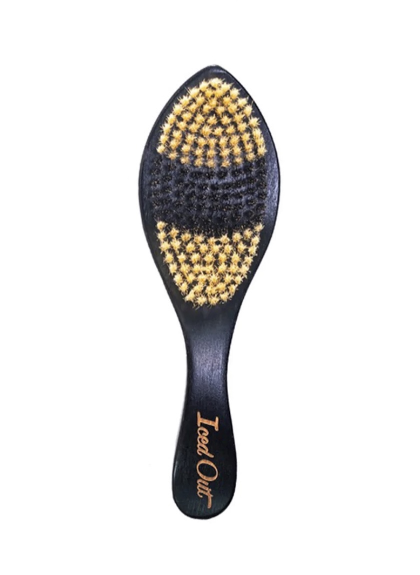 Iced out Large wood boar brush